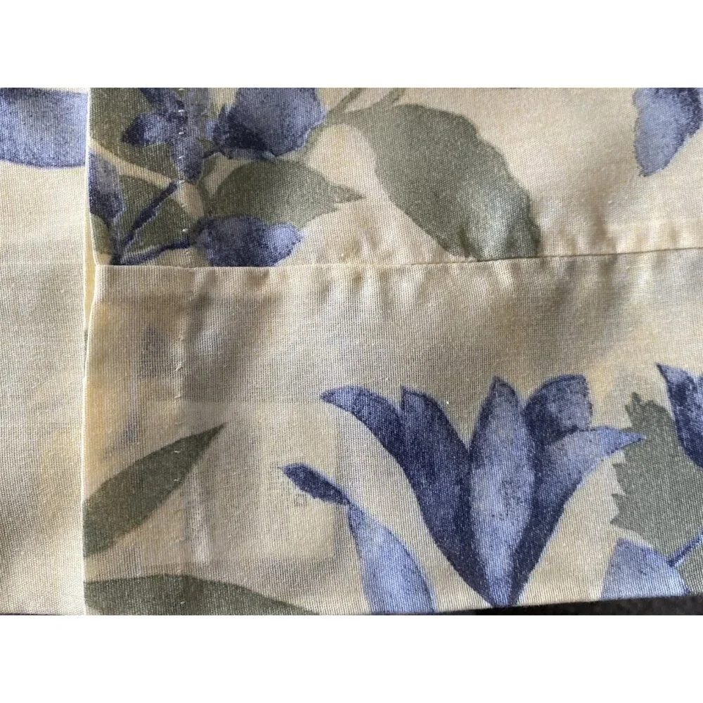 Dan River Vintage Window Valance Set of 2 Yellow Blue floral green 84 x 16